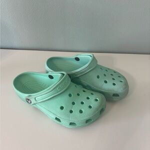 Teal crocs - women’s size 8